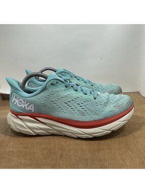 Hoka One One Clifton 8 Women Size 10 Blue Running Shoes Sneakers